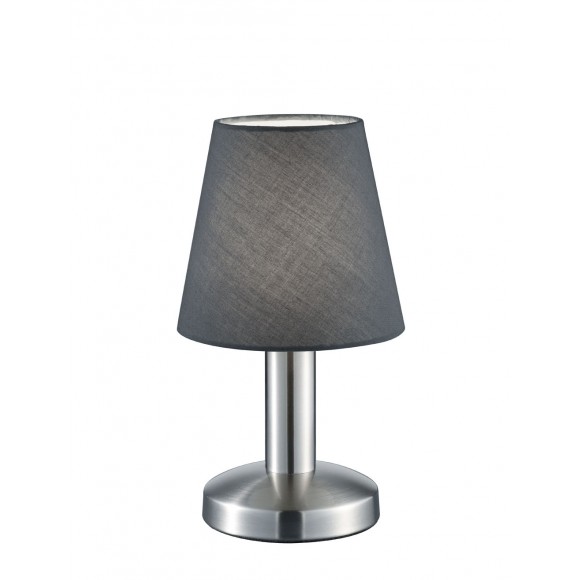 Trio 599700142 stolní svítidlo Mats II 1x40W | E14 - dotykový spínač, nikl, šedá
