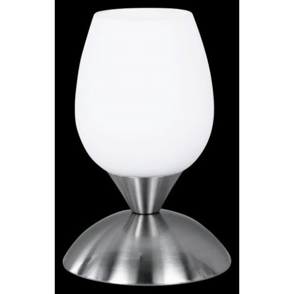 Trio R59441007 stolní svítidlo Cup II 1x40W | E14 - dotykový spínač, stříbrná, bílá