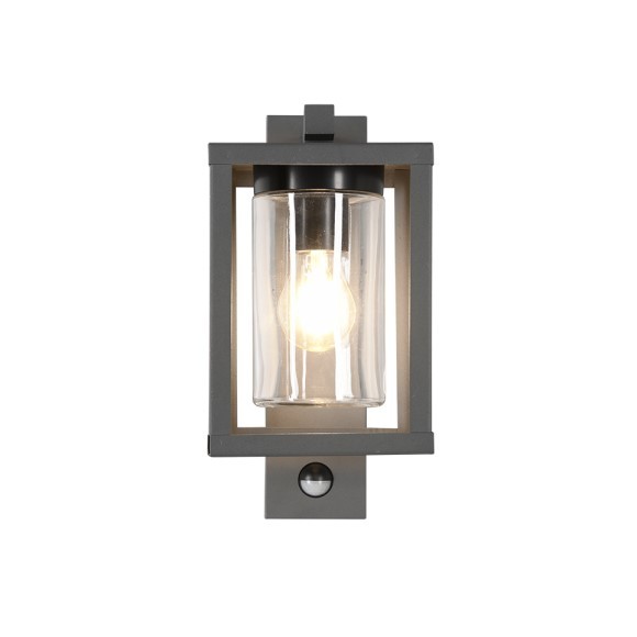 Trio 212069142 venkovní nástěnná lampa s pohybovým čidlem Lunga 1x40W | E27 | IP44 - antracit