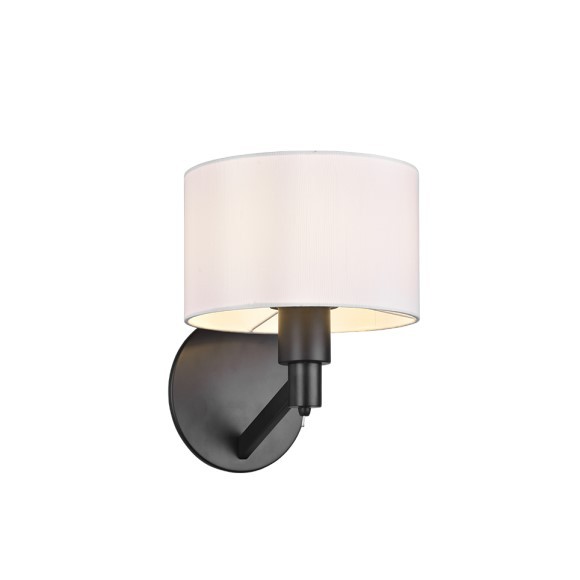 Trio 214470132 nástěnná svítidlo Cassio 1x40W | E27 - černá, bílá