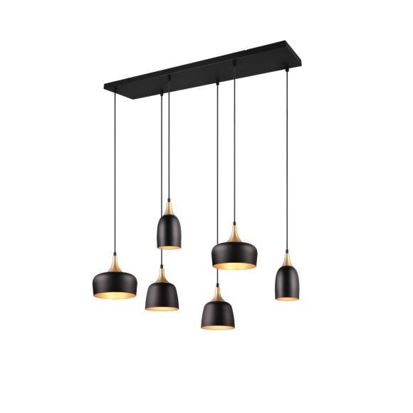 Trio 310500632 závěsné svítidlo Chiraz 6x25W | E14 | IP20 - výškově nastavitelné, matně černě