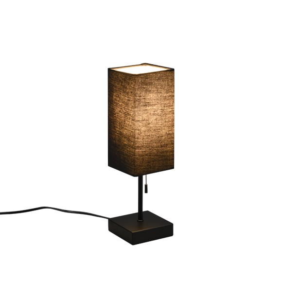 Trio R51061032 stolní lampa Ole 1x25W | E27 - tahový spínač, USB, černá