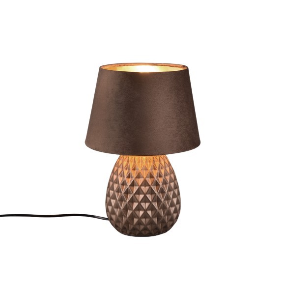 Trio R51531926 stolní lampa Ariana 1x60W | E27 | IP20 - kabelový spínač, hnědá/zlatá