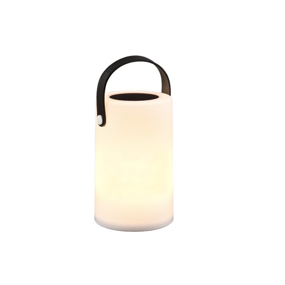 Trio R54066101 LED venkovní solární lampa Garcia 15lm | 3000K | RGBW | IP44 - provoz na akumulátor, připojení USB s funkcí nabíjení, střídání barev RGBW, spínač na konstrukci, bílá