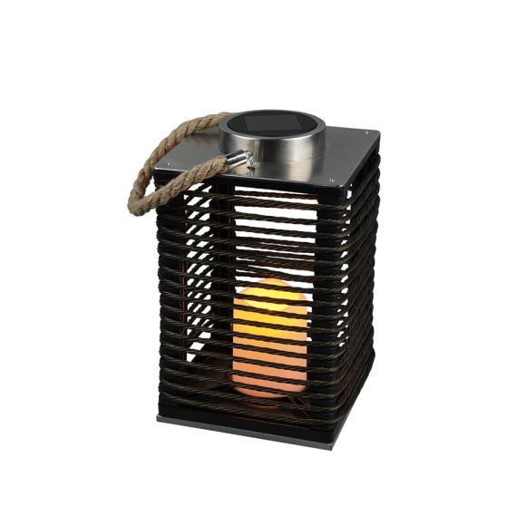 Trio R55346132 LED solární venkovní stolní svítidlo Santana 1x0,1W | IP44 - soumrakový senzor, černá