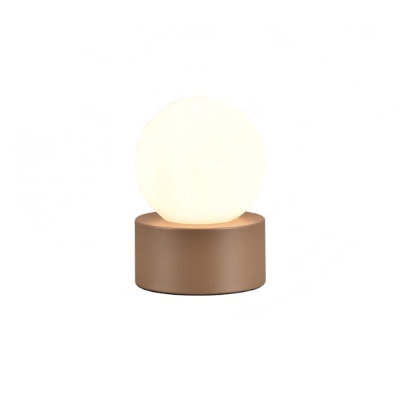 Trio R59051065  stolní lampa Countess 1x25W | E14 | IP20 - funkce dotykového rozsvěcení/zhasínání, kávová, bílá
