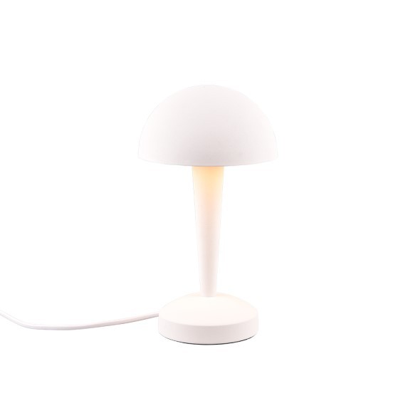 Trio R59561131 LED stolní lampa Canaria 1x4,9W | E14 |IP20 - 470lm | 3000K - dotyková funkce rozsvěcení/zhasínání, matná bílá/zlatá