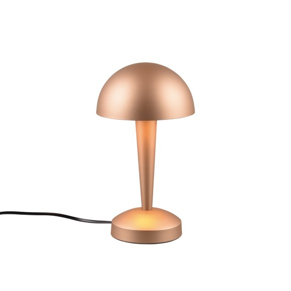 Trio R59561165 LED stolní lampa Canaria 1x4,9W | E14 |IP20 - 470lm | 3000K - dotyková funkce rozsvěcení/zhasínání, kávová