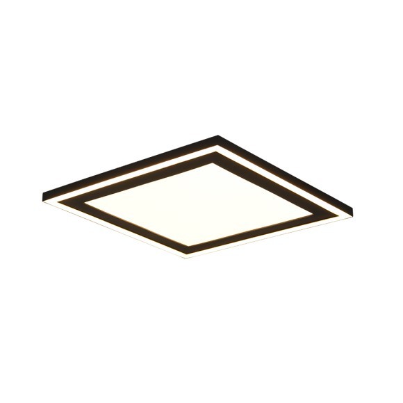 Trio R67213332 LED stropní svítidlo Carus 1x16W+8,5W | 2300lm+1300lm | 3000K - oddělené vypínače, černá