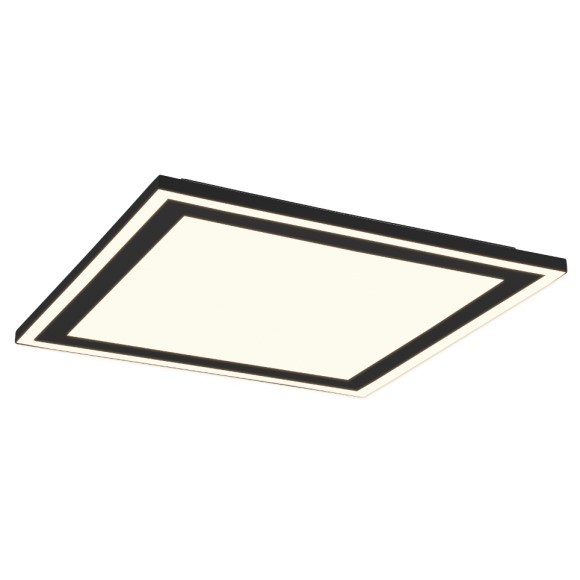 Trio R67214332 LED stropní svítidlo Carus 1x20W+9W | 3100lm+1400lm | 3000K - oddělené vypínače, černá