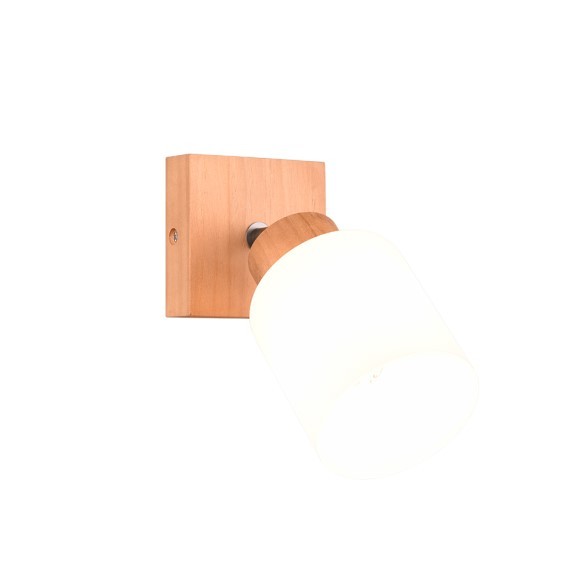 Trio R81111030 nástěnné svítidlo Assam 1x25W | E14 - dřevo, bílá