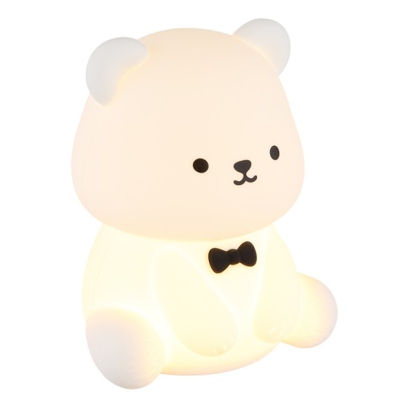 Globo 2870 LED stolní lampička TEDDY  | 1W integrovaný LED zdroj | 35lm | rgb - barevné | s vypínačem | bílá