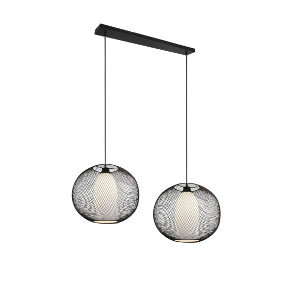 Trio 313900232 závěsné stropní svítidlo Filo 2x60W | E27 - nastavitelná výška, černá