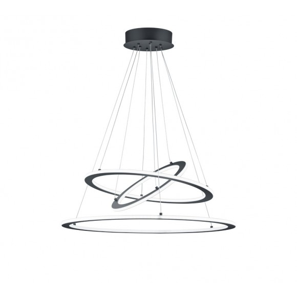 Trio 321910342 LED závěsné stropní svítidlo Durban 1x75W | 8000lm | 3000K | IP20 - 3 fázové stmívání, antracit