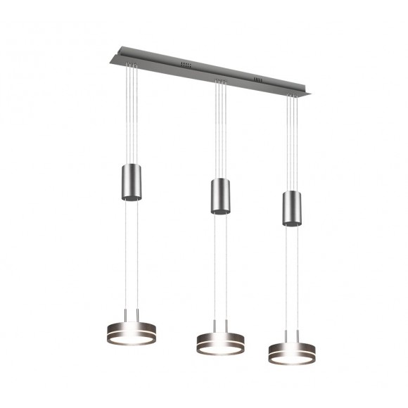 Trio 326510307 LED závěsné stropní svítidlo Franklin 3x9W | 3150lm | 3000K - 3 fázové stmívání, nastavitelná výška, matný nikl