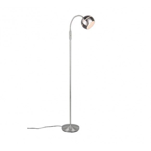 Trio 413300107 stojací lampa Fletcher 1x10W | E14 - ohebné rameno, vypínač na těle, nikl