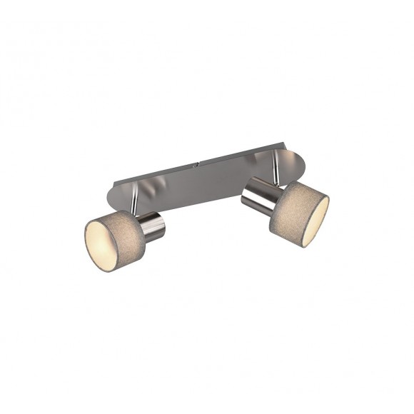 Trio 803600207 přisazené stropní a nástěnné svítidlo Wailer 2x5W | GU10 | IP20 - nikl s šedou