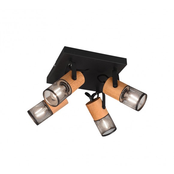 Trio 804300432 přisazené stropní bodové svítidlo Tosh 4x40W | E14 | IP20 - černá s hnědou