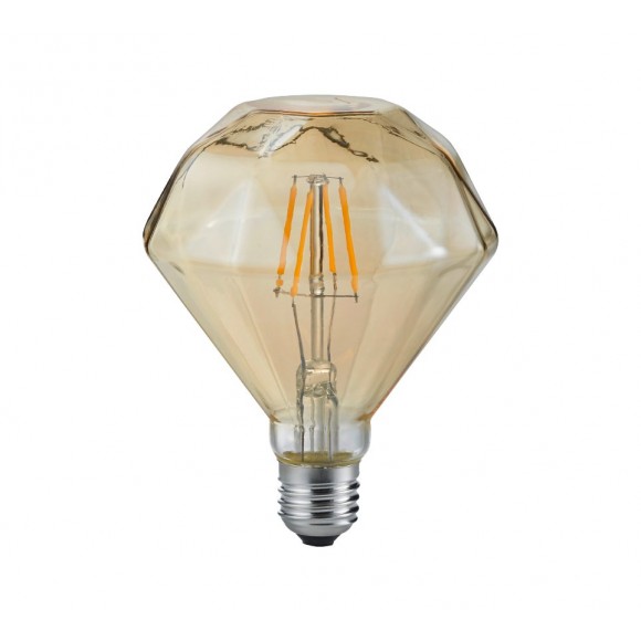 Trio 902-479 LED designová filamentová žárovka Diamant 1x4W | E27 | 320lm | 2700K - jantar