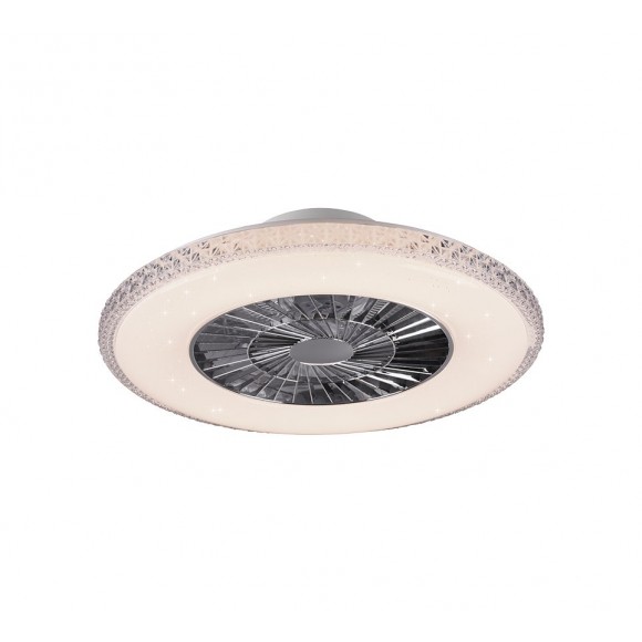 Trio R62412106 LED přisazený lustr s ventilátorem Harstad 1x40W | 3000lm | 3000-6500K - stmívatelné, s dálkovým ovladačem