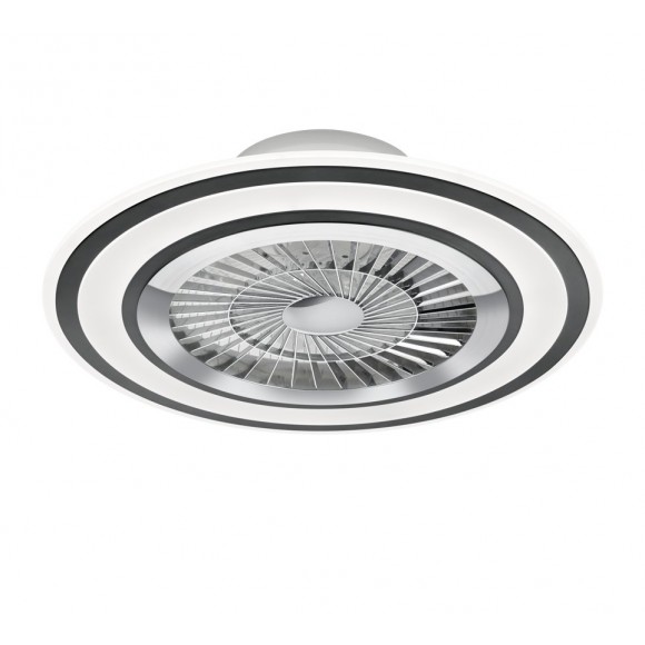 Trio R62743132 LED stropní svítidlo s ventilátorem Flaga 1x36W | 5000lm | 3000 - 6500K - oddělené vypínače, dálkové ovládání, stmívatelné, 3 rychlosti, časovač, noční režim, bílá, černá