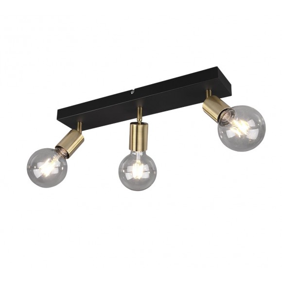 Trio R80183008 přisazené stropní bodové svítidlo Vannes 3x40W | E27 - mosaz