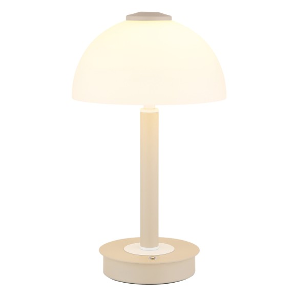 Globo 21953SA LED stolní lampička ULDIN  | 7W integrovaný LED zdroj | 255lm | 3000K | s vypínačem | béžová