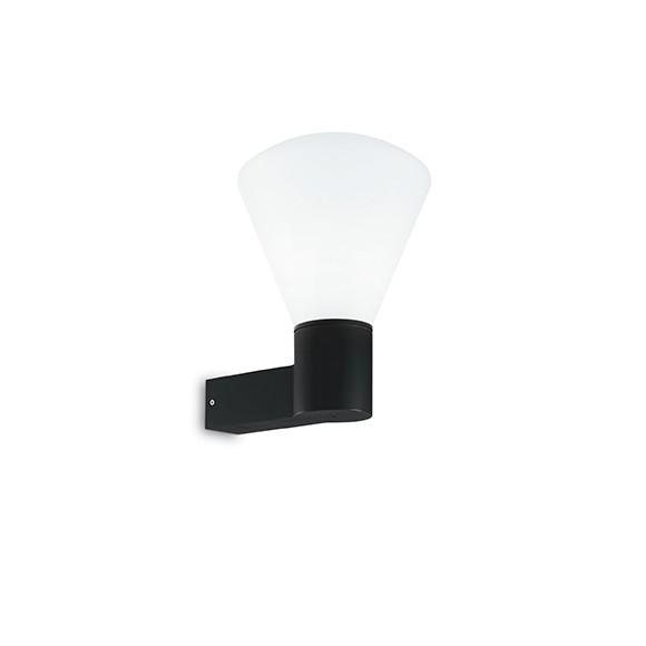 Ideal Lux 173498 venkovní nástěnné svítidlo Quverture Nero 1x60W|E27|IP44 - černé
