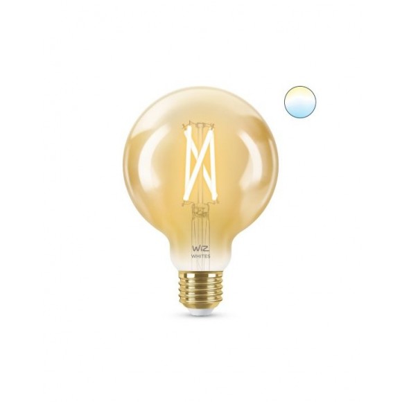 WiZ Tunable white 8718699786793 inteligentní LED designová žárovka E27 | 1x6,7W | 640lm | 2000-5000K - tvar globe