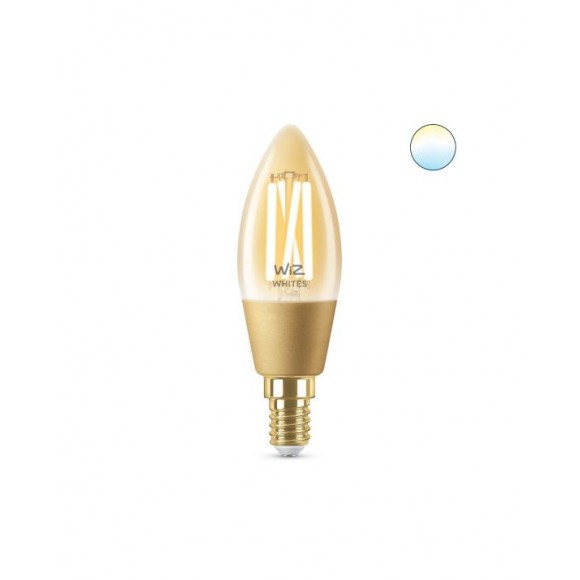 WiZ Tunable white 8718699787257 LED designová žárovka E14 | 1x4,9W | 370lm | 2000-5000K