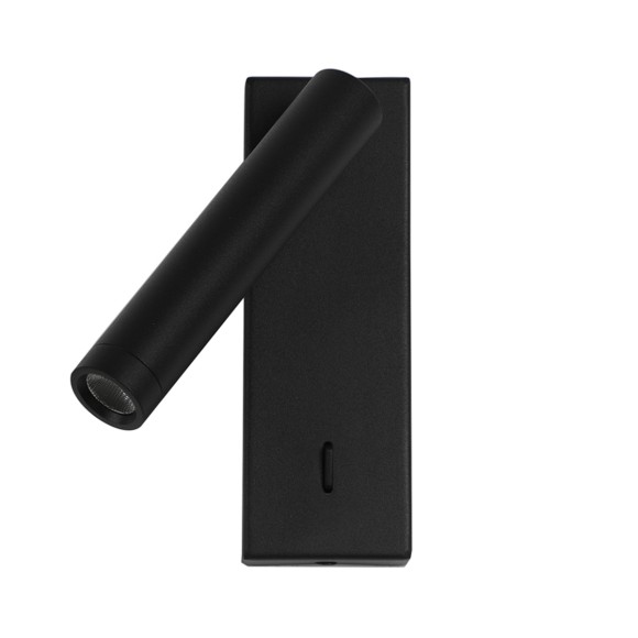 Italux WL-21017-BL LED bodové nástěnné svítidlo Cali | 2.5W integrovaný LED zdroj | 3000K | s vypínačem | černá