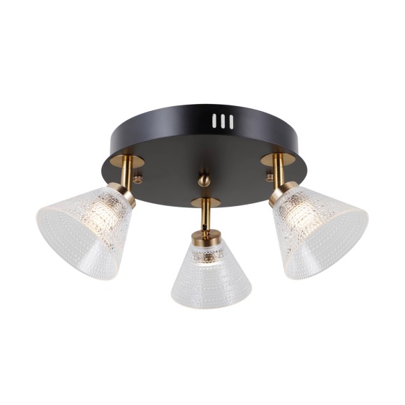 Italux WL-34393-3R-BK-HBR LED bodové stropní svítidlo Orella | 12W LED | 750lm | 3000K