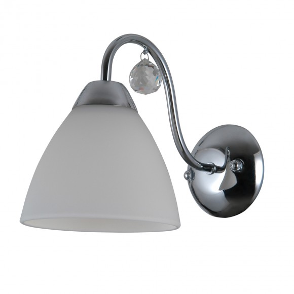 Italux WL-5643-1 nástěnná lampa Lugano 1x40W | E27 | IP20 - barva chromová/bílá