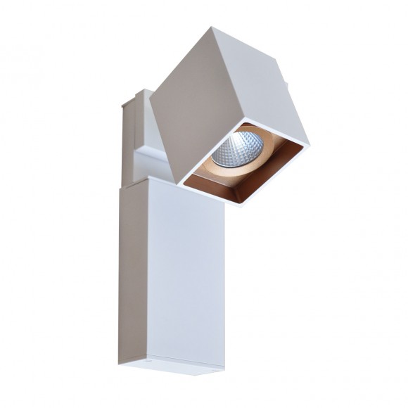 Italux WLB073/5W 4000K WH+GO LED nástěnná lampa Aravena 5W | 450lm | 4000K | IP20 - barva bílá/zlatá