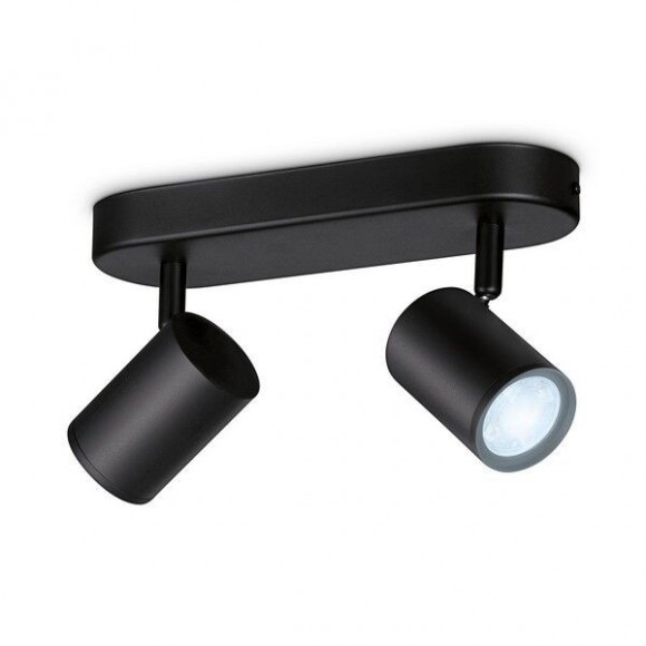 WiZ Tunable White 8719514551831 LED stropní bodové svítidlo Imageo 2x5 | GU10 | 690lm | 2700-6500K - stmívatelné, černá