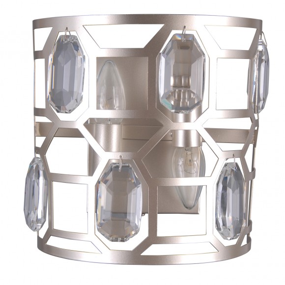 Italux WL-43400-2 nástěnné svítidlo Momento 2x40W | E14 | IP20 - champagne silver