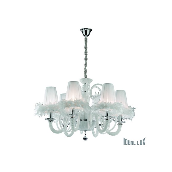 Ideal Lux 035741 závěsné stropní svítidlo Cabaret 6x40W|E14 - bílé