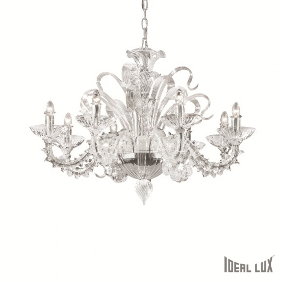závěsné svítidlo - lustr Ideal lux SAN 6x40W E14  - transparentní