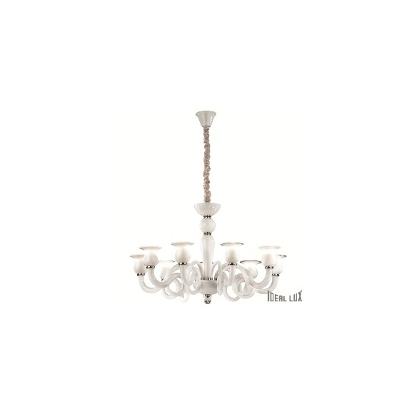 Ideal Lux 068428 závěsné stropní svítidlo Teseo 9x40W|E14 - bílé