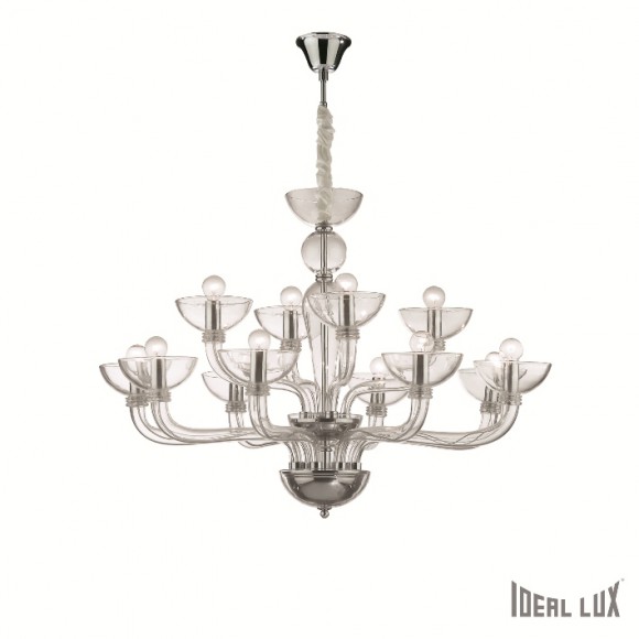 Ideal Lux 070186 závěsné stropní svítidlo Casanova Transparente 12x40W|E14