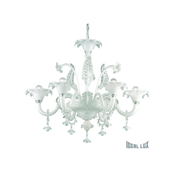 závěsné svítidlo - lustr Ideal lux CA 6x40W E14  - bílá