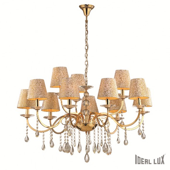 Ideal Lux 088129 závěsné stropní svítidlo Pantheon Oro 12x40W|E14 - zlaté