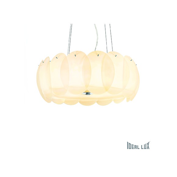 závěsné svítidlo Ideal lux Ovalino Ambra SP8 8x60W E27 - moderní design