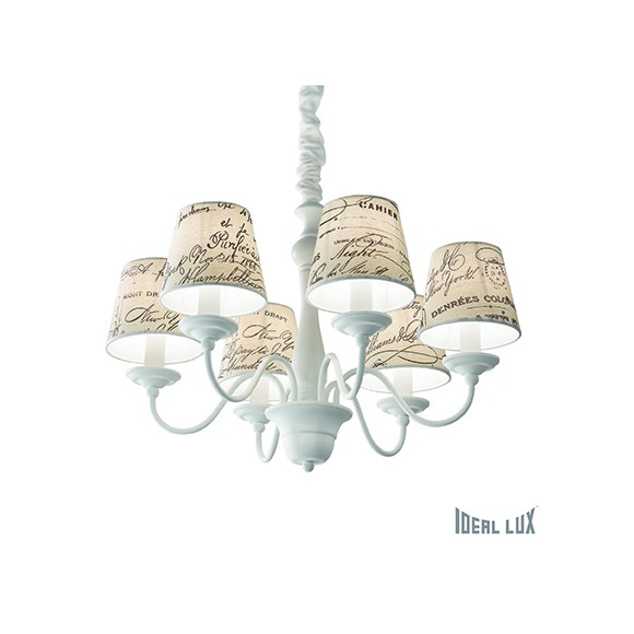 Ideal Lux 092720 závěsné stropní svítidlo Coffee 6x40W|E14
