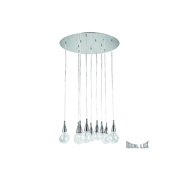 Ideal Lux 093833 závěsné stropní svítidlo Minimal 10x60W|E27 - chrom
