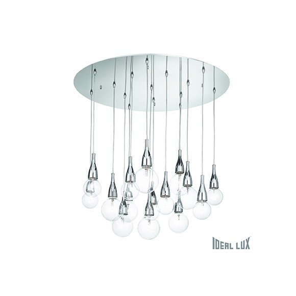 závěsné svítidlo - lustr Ideal lux MINIMAL 1 x 70W E27  - chrom
