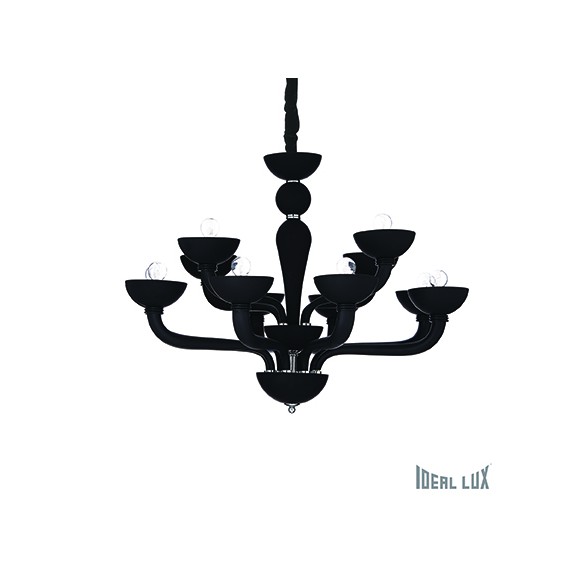 závěsné svítidlo - lustr Ideal lux CASANOVA 12x40W E14  - černá