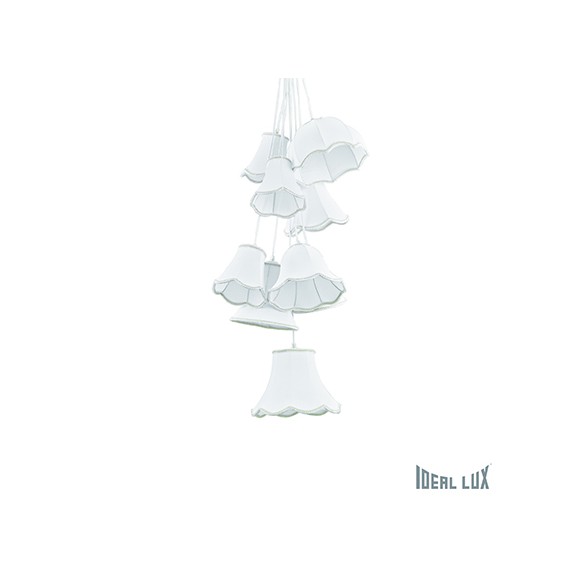 závěsné svítidlo - lustr Ideal lux HATS Classic 9x60W E27 - bílá