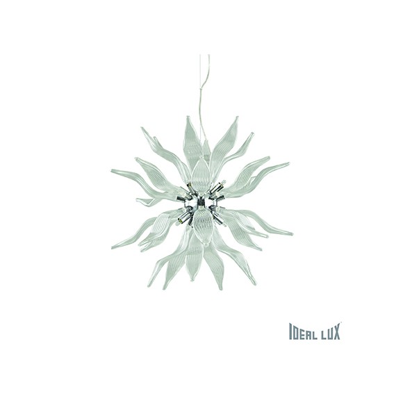 závěsné svítidlo - lustr Ideal lux LEAVES 8x40W G9  - transparentní