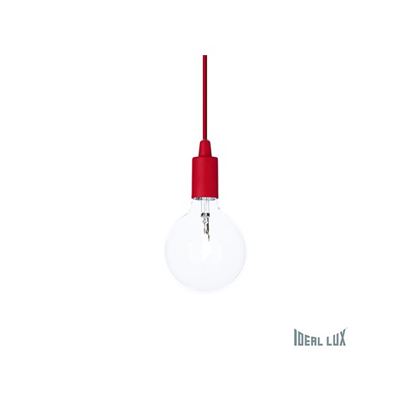 závěsné svítidlo - lustr Ideal lux EDISON Rosso 1x60W E27 - červená